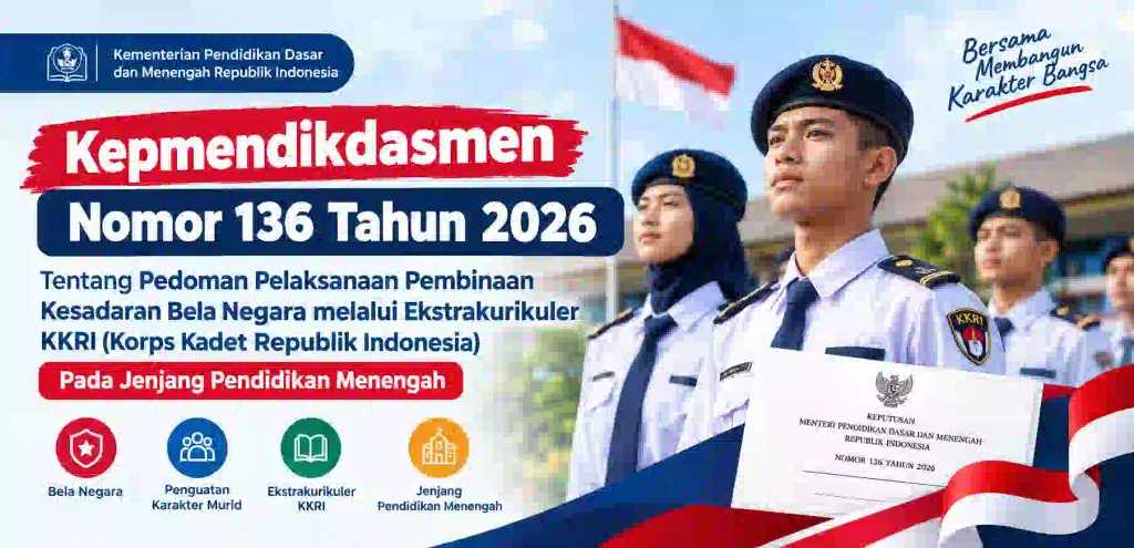 Kepmendikdasmen Nomor 136 Tahun 2026 tentang Pedoman Ekstrakurikuler KKRI di SMA SMK