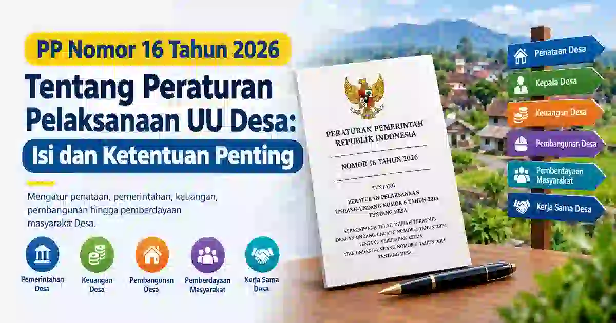PP Nomor 16 Tahun 2026 tentang Peraturan Pelaksanaan UU Desa