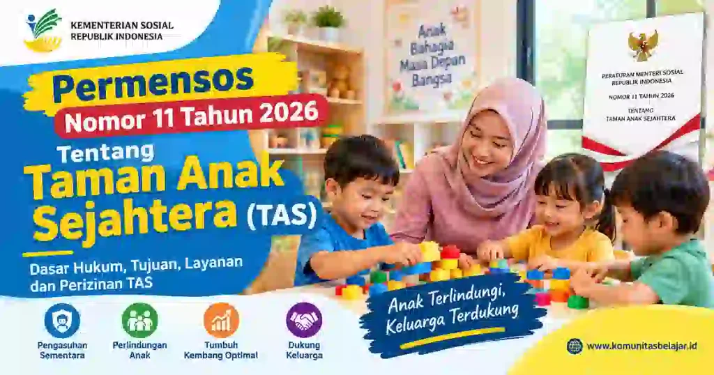 Permensos Nomor 11 Tahun 2026 Tentang Taman Anak Sejahtera (TAS)