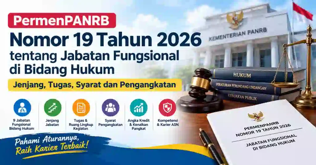 PermenPAN RB Nomor 19 Tahun 2026 tentang Jabatan Fungsional di Bidang Hukum PermenPAN RB Nomor 19 Tahun 2026 tentang Jabatan Fungsional di Bidang Hukum